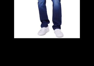 Calça Jeans Lazer Masculina Straight-Fit Azul Tamanho 32x34