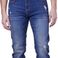 Calça Jeans Lazer Masculina Straight-Fit Azul Tamanho 32x34