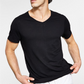 Camiseta masculina sólida com decote em V da Inc International Concepts, preta, tamanho P