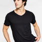 Camiseta masculina sólida com decote em V da Inc International Concepts, preta, tamanho P