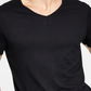 Camiseta masculina sólida com decote em V da Inc International Concepts, preta, tamanho P