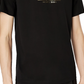 Camiseta masculina com estampa de logotipo AX Armani Exchange, preta, tamanho M