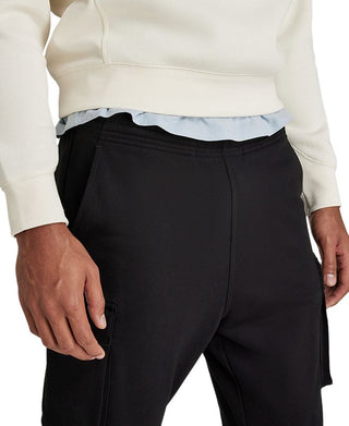 Calça de moletom masculina G-Star Raw com bolso cargo e ajuste relaxado, preta, tamanho 2XL