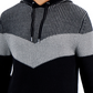 Suéter com capuz masculino com blocos de cores da Inc International Concepts, preto, tamanho M