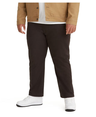 Calça chino Levi's masculina grande e alta em sarja elástica, tamanho 4XL, preto/marrom/preto