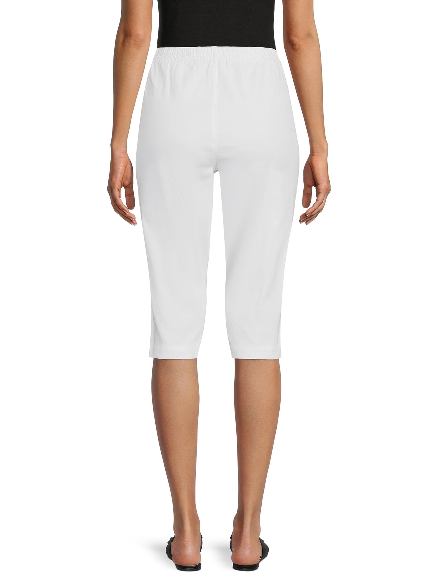 Calça Capri Feminina RealSize 17 Stretch Bling Branca Tamanho G