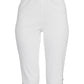 Calça Capri Feminina RealSize 17 Stretch Bling Branca Tamanho G