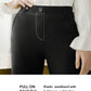 Calça social feminina elástica SPYM, calça casual, reta, larga, skinny, bootcut, preta, tamanho pequeno G