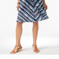Vestido estampado pequeno com costas cruzadas Style &amp; Co Azul Tamanho P/XS