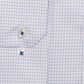 Camisa social masculina Ryan Seacrest com gola xadrez slim fit, azul, tamanho 18x34-35