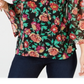 Thalia Sodi Top feminino com manga 3/4, decote em V, com cadarço, estampado, vários tamanhos P