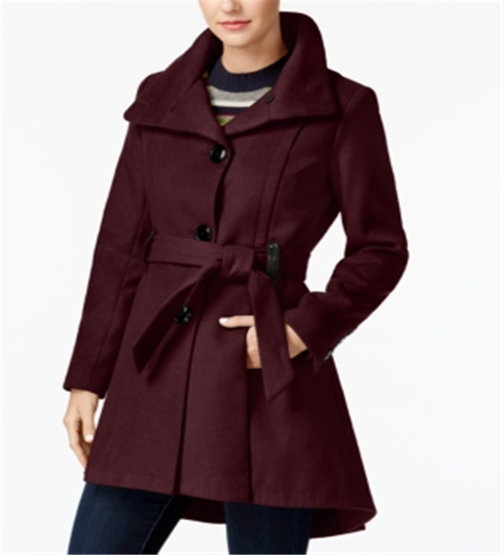 Casaco Madden Girl Juniors com saia e acabamento em couro sintético, vermelho, tamanho G