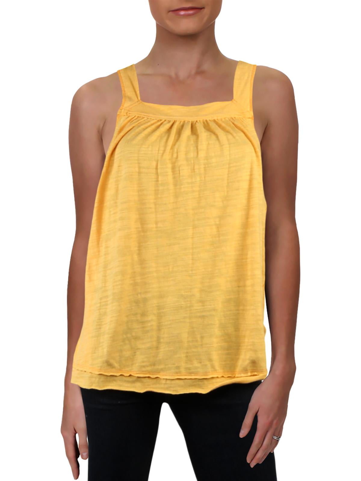 Camiseta regata We The Free Good For You Solid Slub, amarela, tamanho P