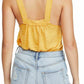 Camiseta regata We The Free Good For You Solid Slub, amarela, tamanho P