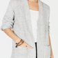 Cardigan completo com abertura frontal Style &amp; Co cinza tamanho XXL