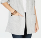 Cardigan completo com abertura frontal Style &amp; Co cinza tamanho XXL