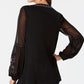 Blusa bordada Style &amp; Co preta tamanho XL