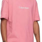 Camiseta Calvin Klein Masculina com Estampa Gráfica Rosa Tamanho GG