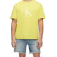Camiseta Calvin Klein Masculina com Estampa de Logotipo Pride, Amarela, Tamanho P