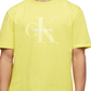 Camiseta Calvin Klein Masculina com Estampa de Logotipo Pride, Amarela, Tamanho P