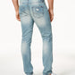 Calça jeans masculina American Rag Vintage Wash Distressed Azul Tamanho 31x32