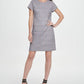 Vestido estampado masculino de manga curta feminino DKNY cinza tamanho 6