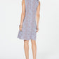 Vestido rodado sem mangas estampado estilo &amp; co azul tamanho XS