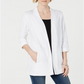 Cardigan Karen Scott com bolso e zíper, branco, tamanho GG