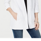 Cardigan Karen Scott com bolso e zíper, branco, tamanho GG