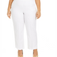 Calça feminina Alfred Dunner Ship Shape, branca, tamanho 20W