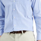 Camisa social masculina Club Room Regular Fit Pinpoint Azul Tamanho 16,5 34/35