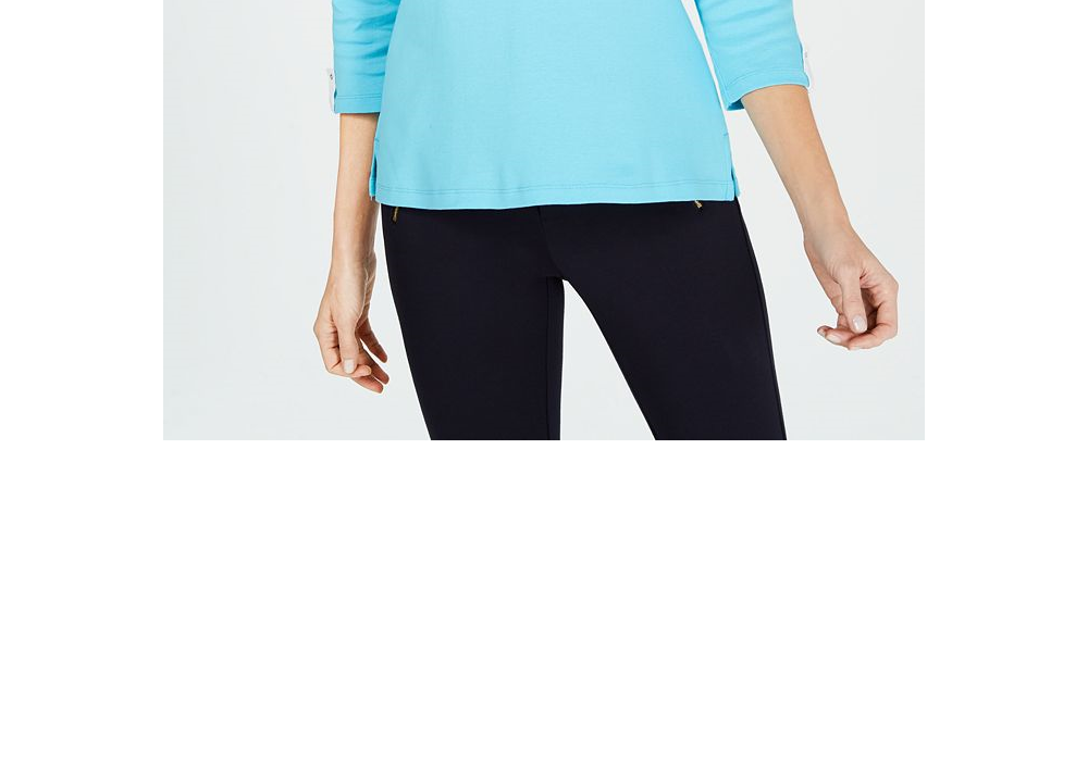 Blusa Karen Scott Cotton com detalhes em ilhós, tamanho P