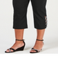 Jm Collection Top com buraco de fechadura e ferragens embelezadas, preto, tamanho 3X