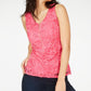 Blusa Thalia Sodi com zíper frontal e renda rosa, tamanho XS