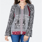 Blusa camponesa com estampa de manga sino e estampa pequena Style &amp; Co., vários tamanhos P/M