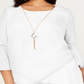 Jm Collection Plus Size Crossover-Hem Colar Top Branco Tamanho 1X