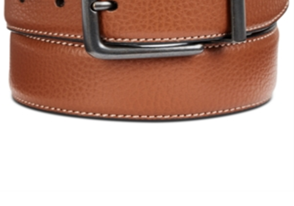 Perry Ellis Portfolio 35 mm Casual Reversível Cinto Marrom Tamanho 32 Reg