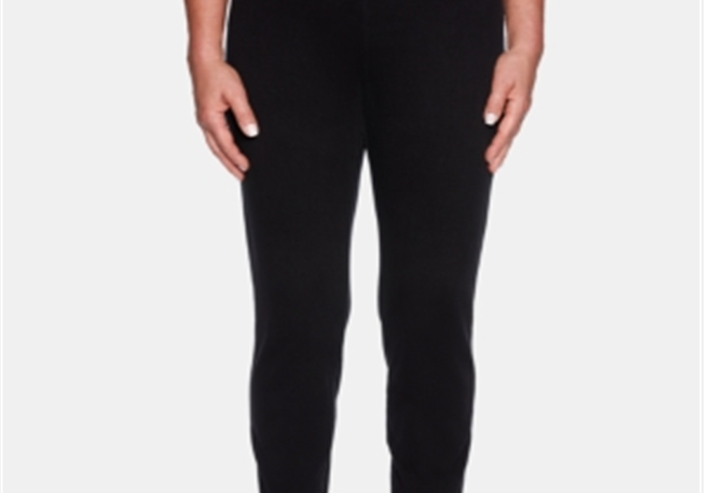 Calça reta Alfred Dunner Grand Boulevard Pull-On preta tamanho 16