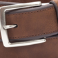 Cinto casual masculino Club Room com borda chanfrada, marrom, tamanho 44