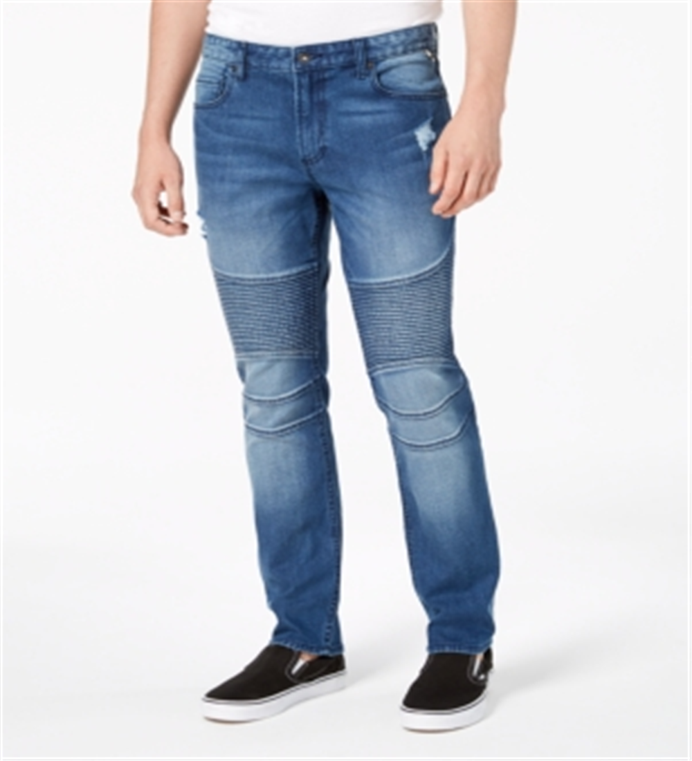 Calça Jeans Moto Slim Fit Masculina American Rag Azul Tamanho 34x30
