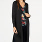 Thalia Sodi Cardigan Lurex Duster Feminino Preto Tamanho XX-G