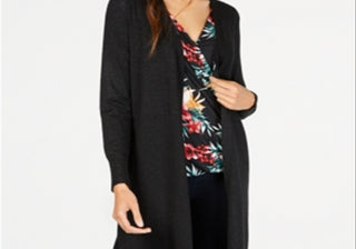 Thalia Sodi Cardigan Lurex Duster Feminino Preto Tamanho XX-G