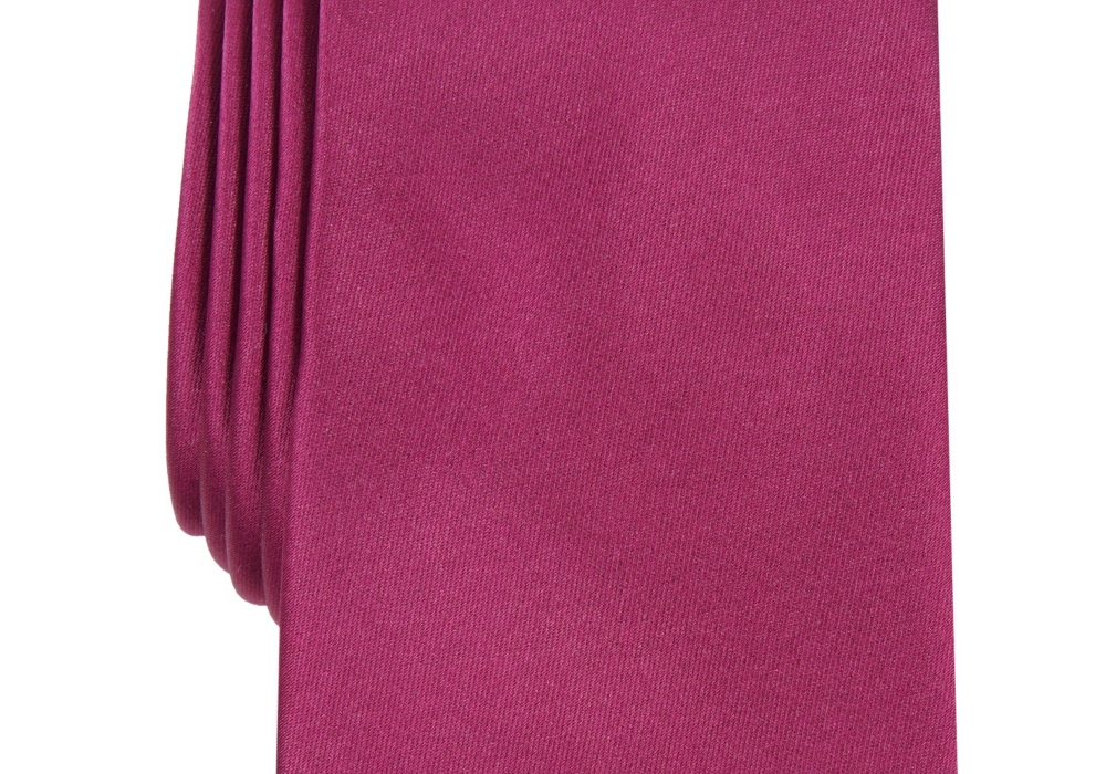 Gravata Perry Ellis Masculina de Cetim Sólido Vermelha Tamanho Único