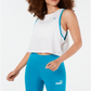 Camiseta regata cropped Puma Racerback feminina, branca, tamanho grande