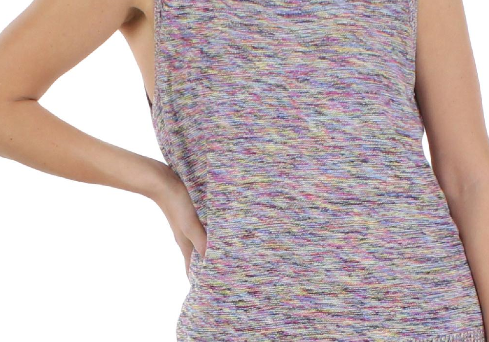 Colete suéter feminino estilo &amp; co com fenda lateral alta e baixa, cinza, tamanho pequeno