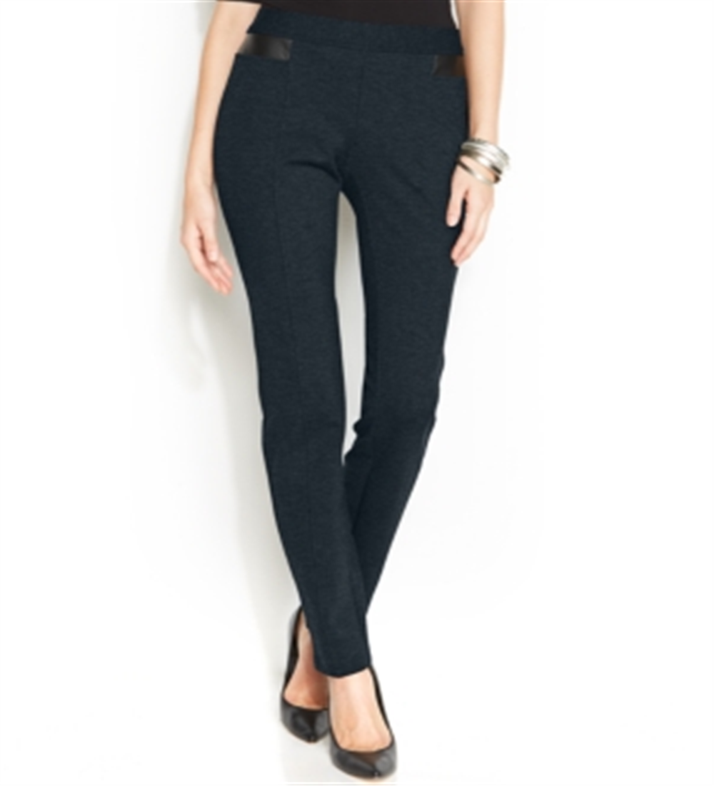 Calça Alfani Skinny Tummy-Control Ponte Azul Tamanho 6