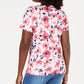 Karen Scott Top Henley Estampado Feminino Vermelho Tamanho X-S