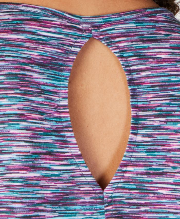 ID Ideology Top Feminino Keyhole Back Space Dyed Roxo Tamanho Médio