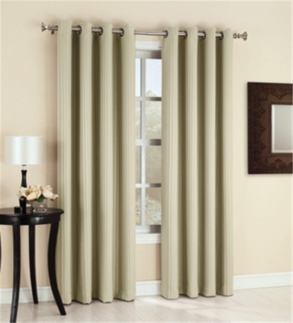 Roupa de cama com painel de cortina Sun Zero Maximus Woven com listras verticais blackout 54 x 63