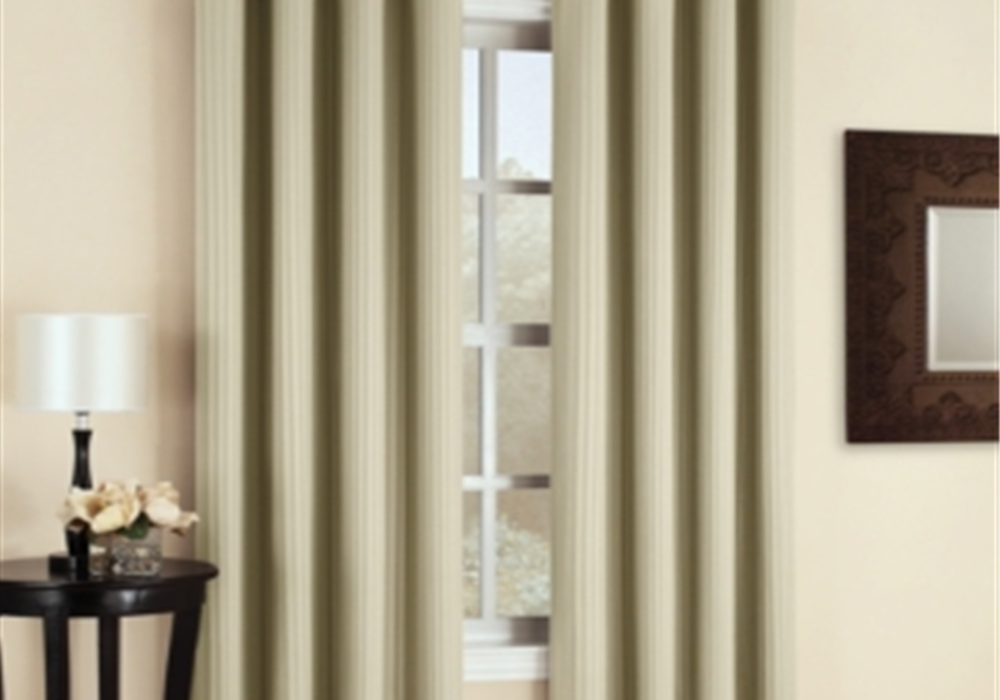 Roupa de cama com painel de cortina Sun Zero Maximus Woven com listras verticais blackout 54 x 63